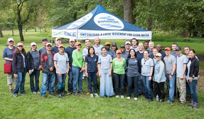 Host employees removed litter, debris and trash from along the Potomac River at Fletcher's Cove