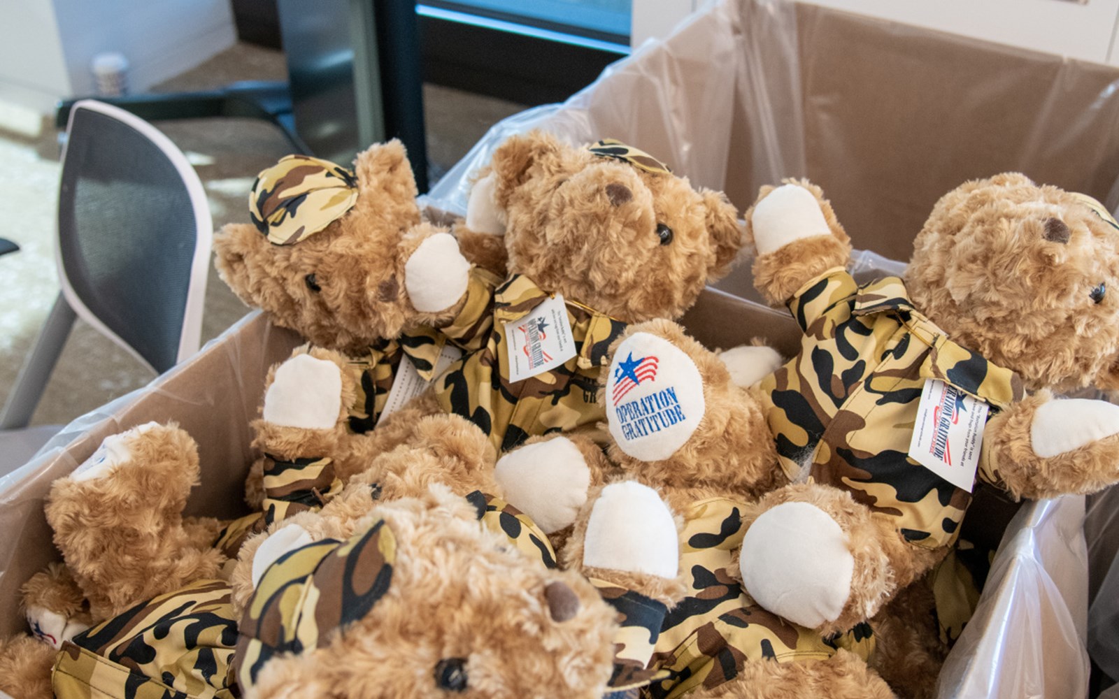 Volunteers assembled Battalion Buddy Bears, made paracord bracelets and wrote letters of gratitude