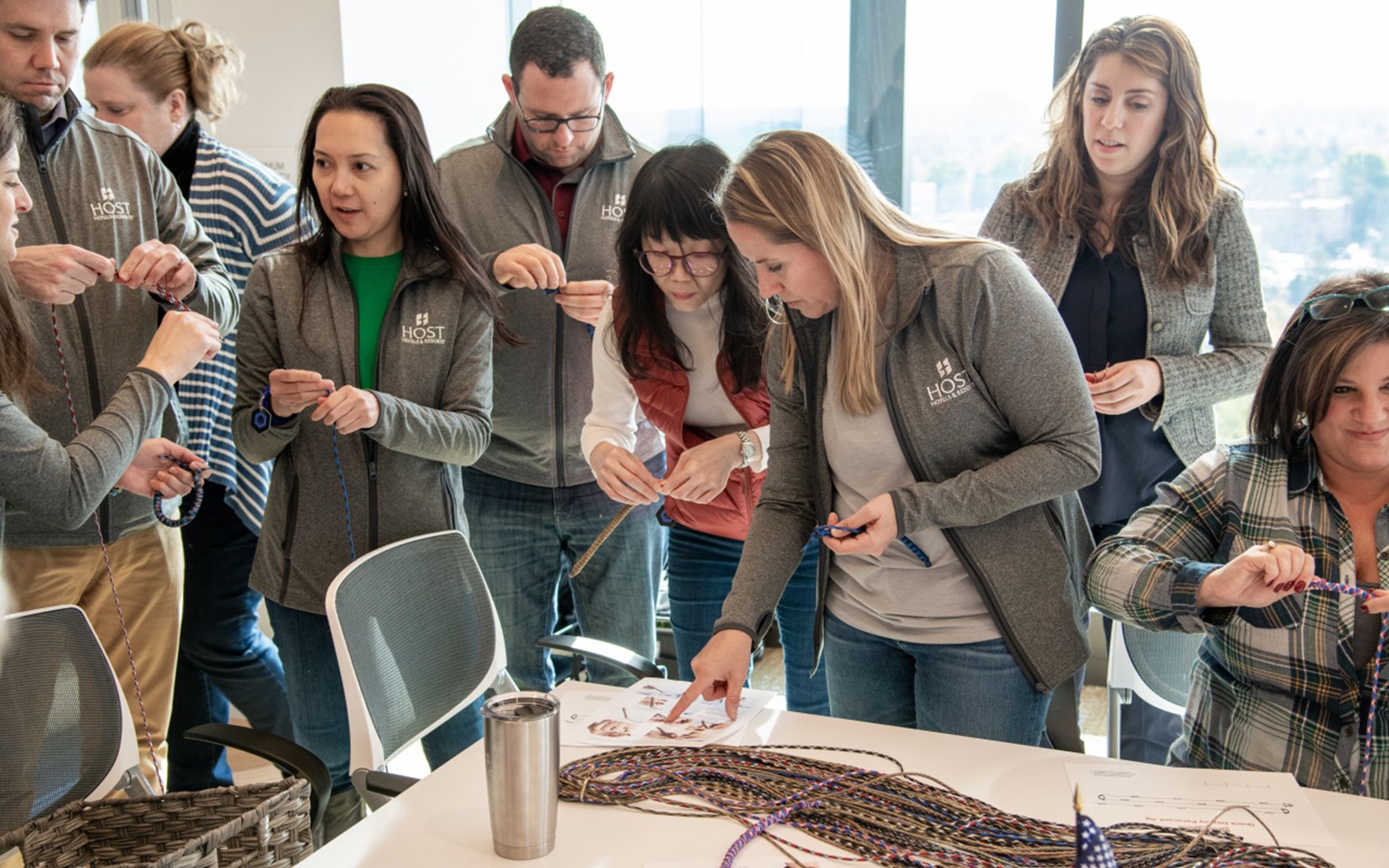 Volunteers assembled Battalion Buddy Bears, made paracord bracelets and wrote letters of gratitude