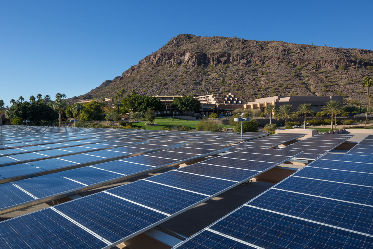 Solar Panels on Top of Parking Garage