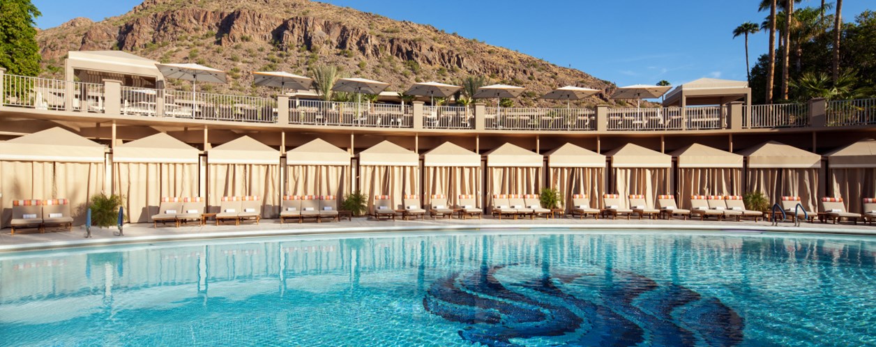 Mother of Pearl Pool with cabanas