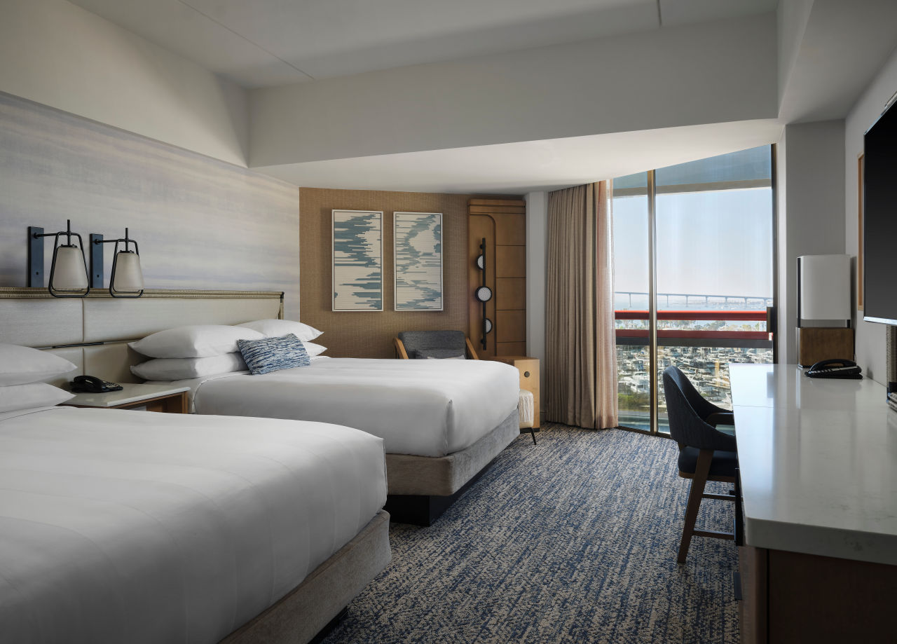 Bay View Balcony Two Queens Guestroom