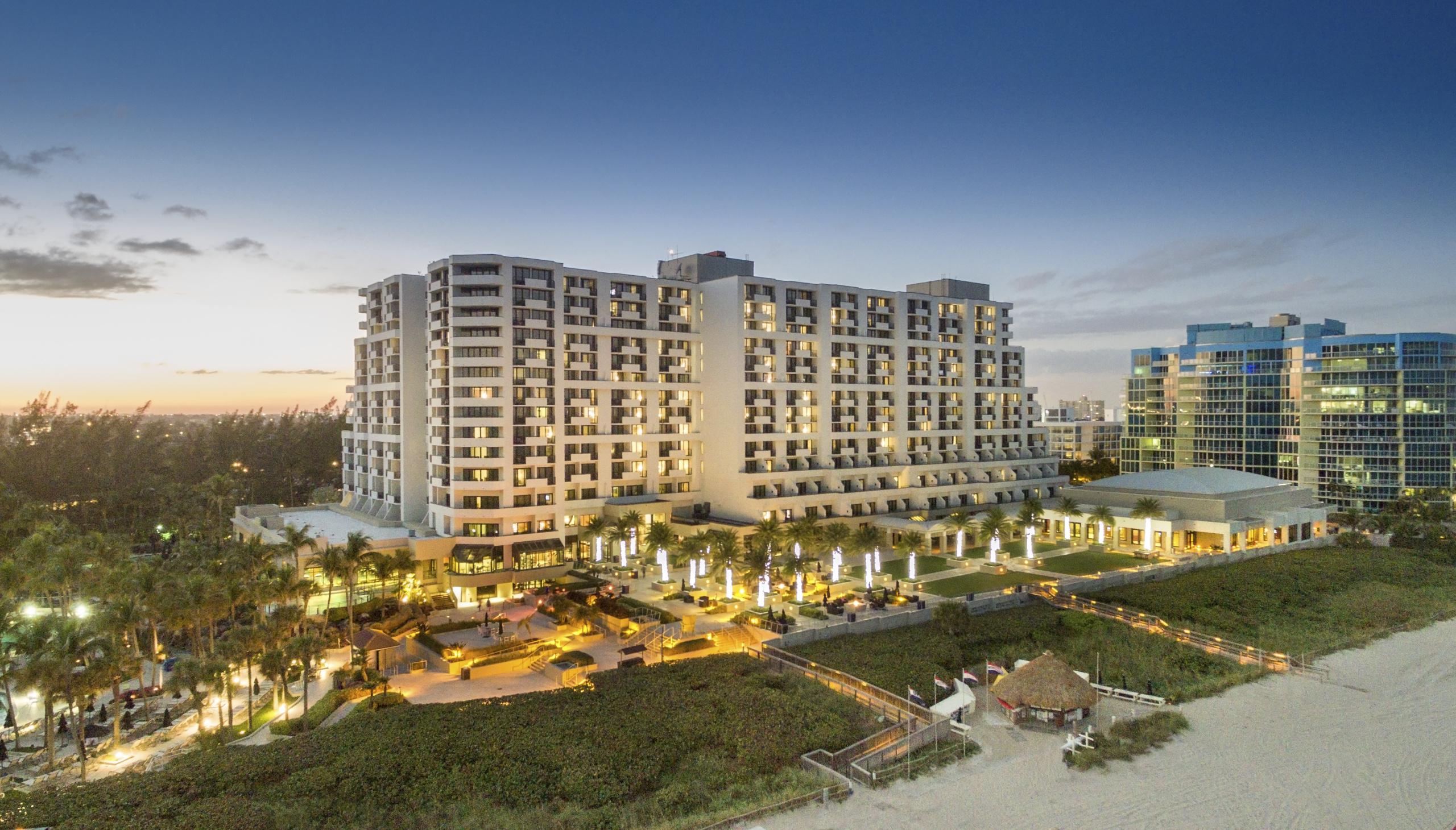 Aerial shot of property