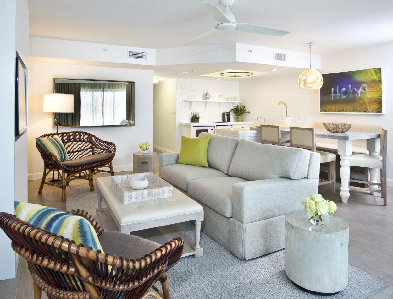 Living Room in Beach House Suites